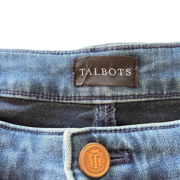 Talbots Womens Plus Size 18W Stretch Denim Cropped Jeans High-Waist Jegging Crop - Picture 3 of 14